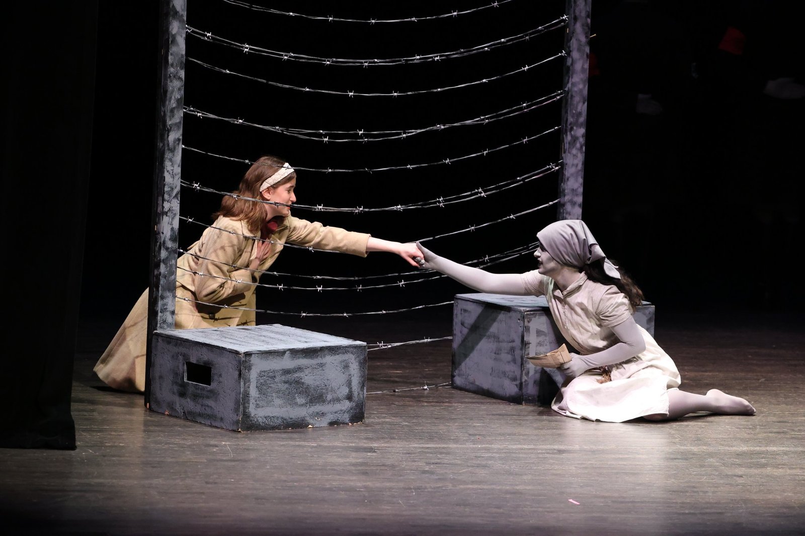 Andi Davey as Lise in Dark Road barbed wire scene